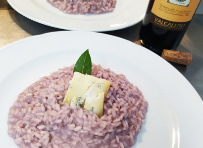 Risotto al Valcalepio Rosso e Strachitunt del Ristorante Pasta e Basta